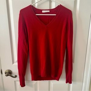 Everlane 100% Cashmere V-Neck Sweater Garnet Size Medium